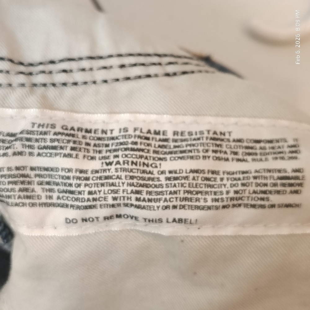 Wrangler FR Jeans Women’s 5/6x32 Flame Resistant Work Denim - Picture 5 of 9